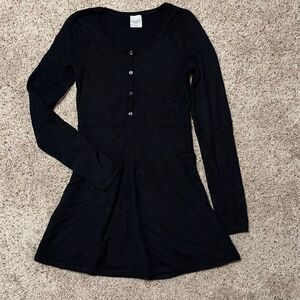Abercrombie Kids Black Long Sleeve Sweater Dress 11/12